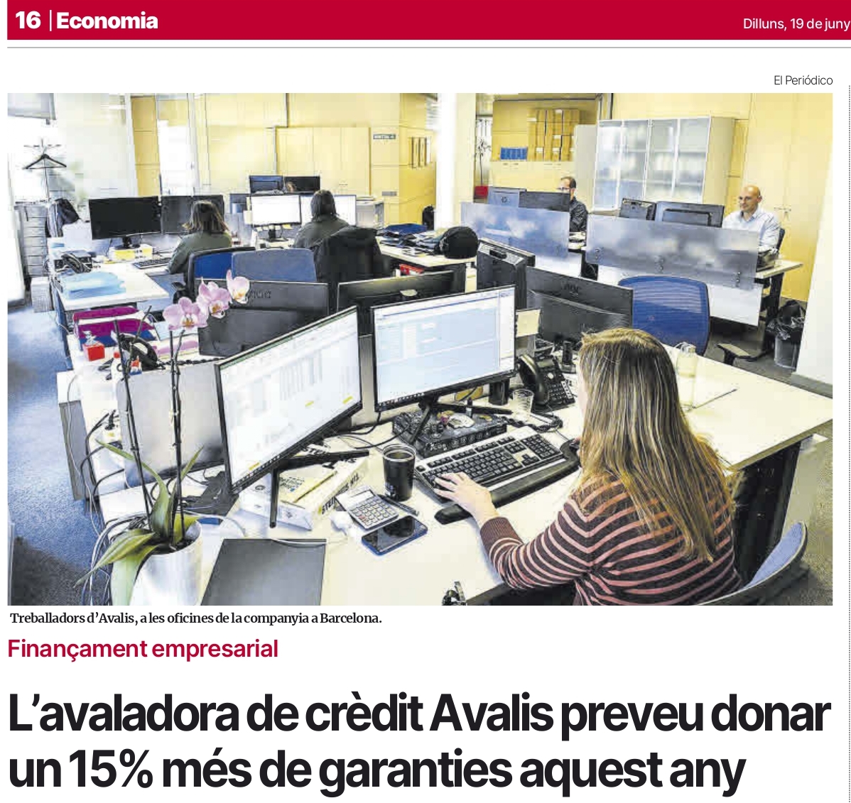 imagen de  La avaladora de crédito Avalis prevé dar un 15% más de garantías este año - El Periódico
